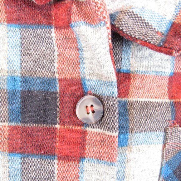 Hyfve Plaid Flannel Shirt Women's Size S High Low Button-Down Top - Picture 2 of 6